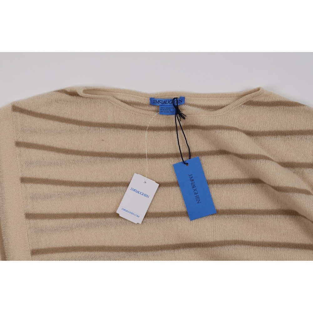 J.McLaughlin Marin Cashmere Poncho Stripe OS  100% Cashmere NWT - Picture 3 of 6